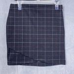 Vylette Women's Ponte Knit Mini Skirt Size Medium Elastic Waist Dark Plaid Photo 0