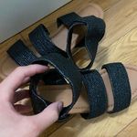 Black Strap Platform Wedge Sandals Size 7.5 Photo 1
