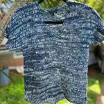 Eileen Fisher Brushstroke Woven Top PP Petite Knit Woven Crochet Fall Sweater Photo 0