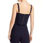 AQUA  Pinstripe Bustier Crop Top‎ Sleeveless Lined Party Clubwear Photo 1