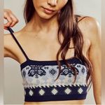 Free People  Intimately Falling For You Bralette Blue Motif Snowy‎ Combo Size XL Photo 11