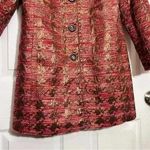 Erin London ERIN BY Bronze and Mauve Houndstooth coat | size small Photo 4