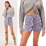 For Love & Lemons NWT paisley ruffle Annabelle mini skirt XS Photo 1
