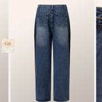 Stylewe wide leg urban color block jeans size small 4 Photo 5