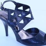 Calvin Klein Brittany Black Leather Strappy Heel 9 Photo 0