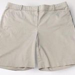 Talbots Khaki Cotton Bermuda Casual Modest Neutral Shorts Pockets Size 14 Photo 0
