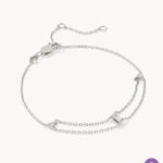 Kendra Scott Blythe Sterling Silver Chain Bracelet – White Topaz Photo 0