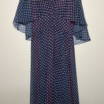 American Vintage Vintage 1970s Posh by Jay Anderson Sheer Polka Dot Flutter Sleeve Maxi Dress Photo 0