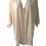 Victoria's Secret Vintage Gold Label Sequin Lace Trim Short Robe Photo 0