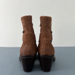 Antonio Melani Tabbie Oiled Suede Pecan Pie Brown Western Buckle Boots Photo 5