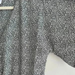 Sienna Sky  Dalmatian Print Black and White Button Down Peplum Blouse, Size Med Photo 10