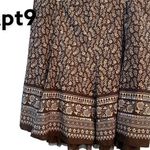 Apt. 9  Boho Floral Ruffle Cotton Swing Skirt Brown sz 16 Photo 1