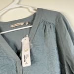 Soft Surroundings Women Lillith Embroidered Linen Tunic Top Size Lp Blue Office Photo 5