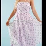 In The Beginnings Cottage Core Lavender Floral Tiered Dress Tea Party Med Purple Photo 1