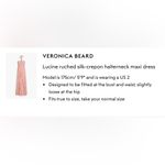 Veronica Beard New! Lucine ruched silk-crepon halterneck maxi dress Sz 6 $958 Photo 9