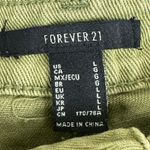 Forever 21 Shorts Womens L Green Denim Rigid High Rise Casual 90s Tomboy Photo 4