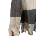 Free People Dark Gray & Gray Striped Long Sleeve Knit Sweater Blouse Women Sz XS Photo 5