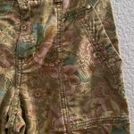 Anthropologie Green/Pink Floral Cropped Cargo Balloon Pants Size 00P Photo 1