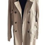 Stylish Tan Trench Coat Size M Photo 0