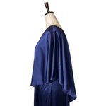 Zac Posen  Gown‎ Women 12 Navy Blue Satin One Shoulder Flowy Maxi Formal Luxury Photo 5