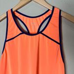 Adidas Climalite Neon Orange with Navy Trim Racerback Athletic Top Size Small Photo 3