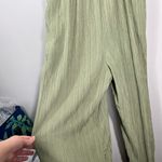 Lush Clothing Lush Sage Green Wide Leg V-Neck Sleeveless Lightweight Romper Jumpsuit Small S Photo 4