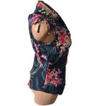 Angie  Floral Sleeveless Button Up Shirt Top  L Oriental Fairycore Whimsigoth Photo 2