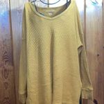 American Eagle mustard yellow sweater soft cozy sweater size small oversized Photo 0