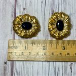 Kenneth Jay Lane for Avon 1991 Gold & Simulated Onyx Clip Photo 4