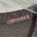 Cut Loose Dress Brown Floral Print 3/4 Sleeve Jersey Knit Office Casual Dress XS Photo 6