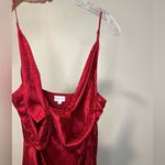Song of Style Revolve Kat Midi Dress Cut Out Front Satin Sz XXL Event Nightout Red Photo 5