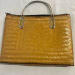 Vintage Rattan Yellow Vintage Handbag Purse Tote Photo 6