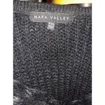 Napa Valley Petite Knit and Faux Fur Black Vest Size PXL Photo 1