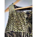 Vintage Studio Petites Ease Velvet Midi Dress Size Large Green & Black Photo 4