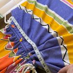 Vintage Terrycloth Colorful Geometric Patterned Dress Purple Size XL Photo 8