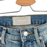 Everlane The High-Rise Flare Jeans Cropped Medium Wash Distressed Size 25 Photo 5
