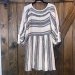 Free People  Lilly Stripe Balloon 3/4 Sleeve Dress Photo 4