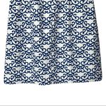 Vince Camuto  White/Blue Neon Filigree Sleeveless Shift Dress Size 4 Photo 6