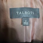 Talbots  Fringe Tweed Cropped Jacket Blazer Women’s 2 Brown Double Breasted Photo 2