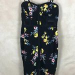 Material Girl Black Floral Bodycon Midi Dress NWT SMALL Photo 2