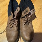 Call it spring  Brown and Black Lace Up Boots Photo 1