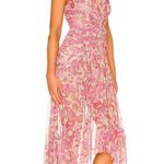 MISA Los Angeles NWT  Ava Paisley Print Stretch-Tulle Midi Dress Photo 1