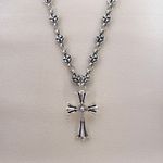 Cross Pendant Necklace for Men Women, Streetwear Punk Hip Hop Unisex Necklace Silver Photo 0