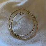 Big golden shimmery hoops Gold Photo 0