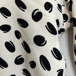 Vintage Sansappelle Silk Ivory and Black PolkaDot Ruffle Dress sz 8 Photo 5