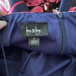 by and by  Floral Satin Navy Dress Photo 2