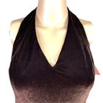 Eden Maids Womens Velvet Halter Top and Pencil Skirt Set Chocolate Brown 6 Photo 4