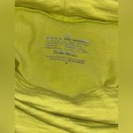 Neon Buddha women’s shirt size small neon green 3/4 sleeve like new cowl neck Yellow Photo 3