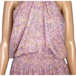 Ramy Brook Pink Paisley Print Halter Midi Dress Size Medium Event Wedding Guest Photo 11
