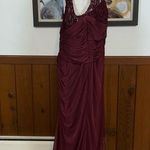 David's Bridal Elegant David’s Bridal Burgundy Lace Mother of the Bride Gown! Photo 3
